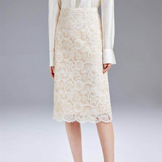「自」全新升级【铂金会员183/天猫249/差价66】(12057)洛诗琳轻奢蕾丝半身裙女2026春季新款气质高腰显瘦直筒裙 商品图1