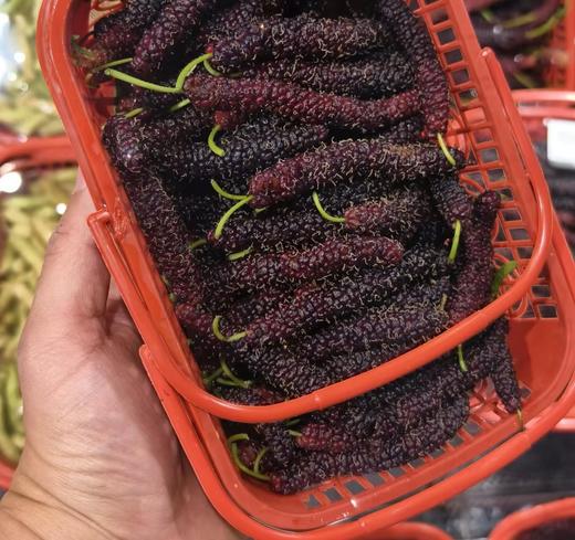 新鲜长条 黑桑葚 约350g/篮 商品图0