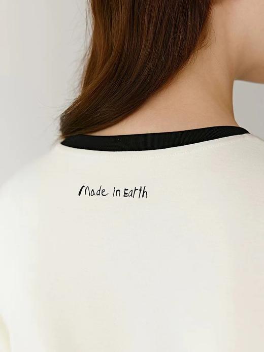 F0318113女装2026春季新款棉针织布T恤撞色圆领休闲短袖 商品图12