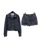 女款棉牛仔外套裙裤套装he002 商品缩略图0