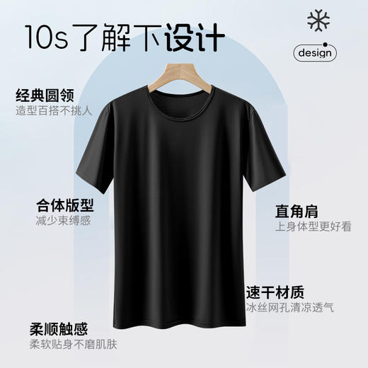 【草本初色T恤打底衫】 夏季凉感速干衣两件装 男女同款.冰凉速干 密集多孔组织透气不闷热 高弹拉扯包容多种身材 商品图3
