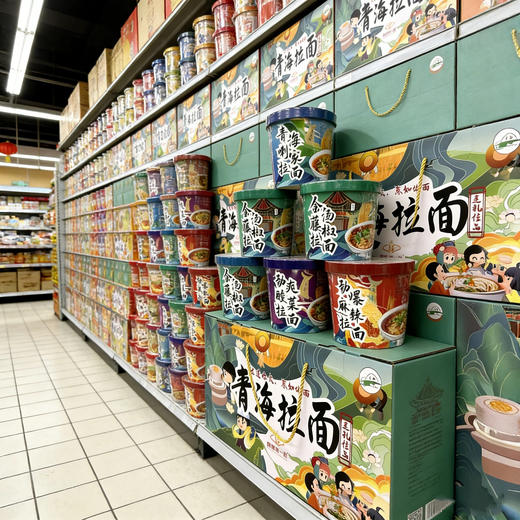 2箱 喇家第一碗青海拉面兰州拉面牛肉面速食方便面速食面清真方便面6桶/箱 商品图3