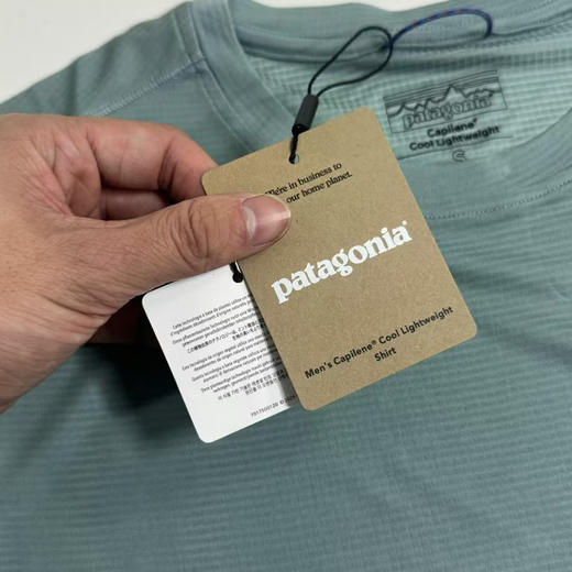 原单正品 Patagonia Cap Cool LW 轻量速干T恤，蓝色/黑色 S-XXL 商品图8