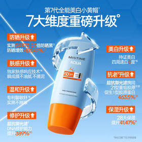 mistine蜜丝婷水润哑光清盈防护面部防晒霜 小黄帽 国版隔离防紫外线SPF50+ PA++++ 40ml/支