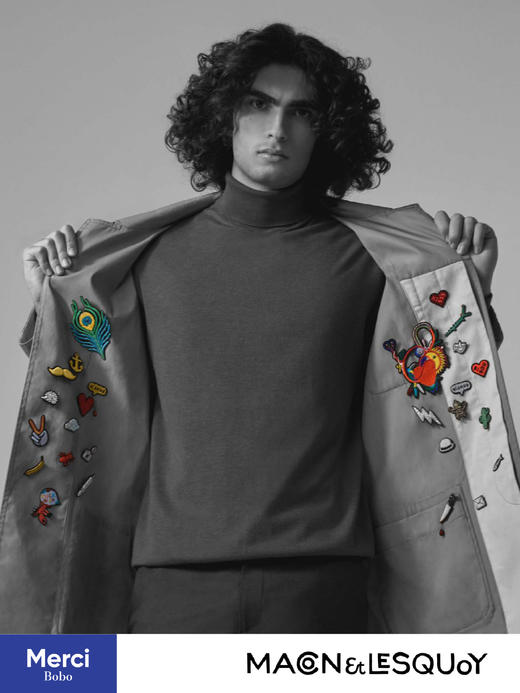 Macon&Lesquoy 原创设计 扇贝珍珠 海洋系列 M&L刺绣手工饰品胸针 商品图2