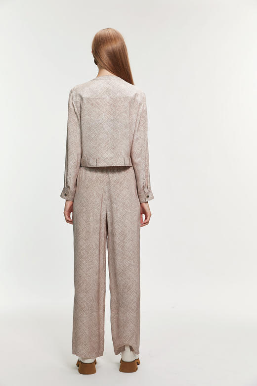 SAFICOO  松弛优雅 窄版H型阔腿裤 商品图3