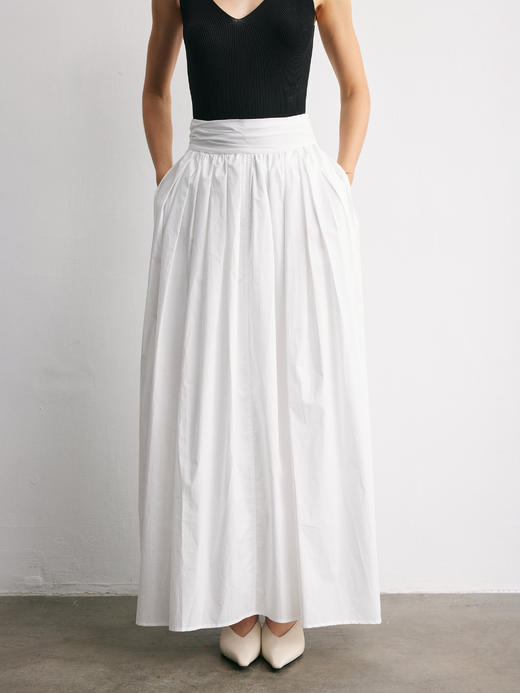 YANYI CHANG｜91880530 腰部抽褶量感半裙 [ 雅白 ] 商品图1