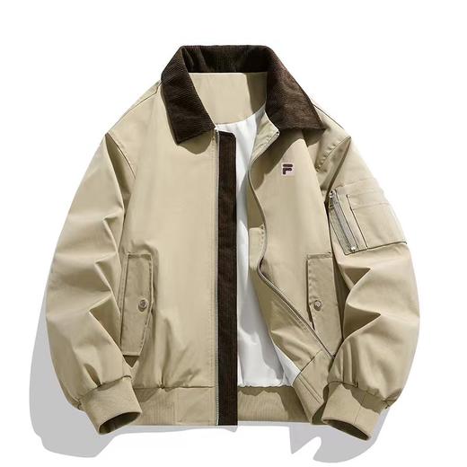 F031875复古假两件春秋新款男女户外运动休闲翻领夹克外套 商品图0