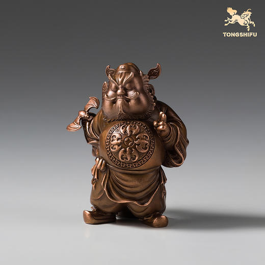 铜师傅《福从天降》钟馗铜摆件办公室职场工位创意工艺装饰品 商品图1