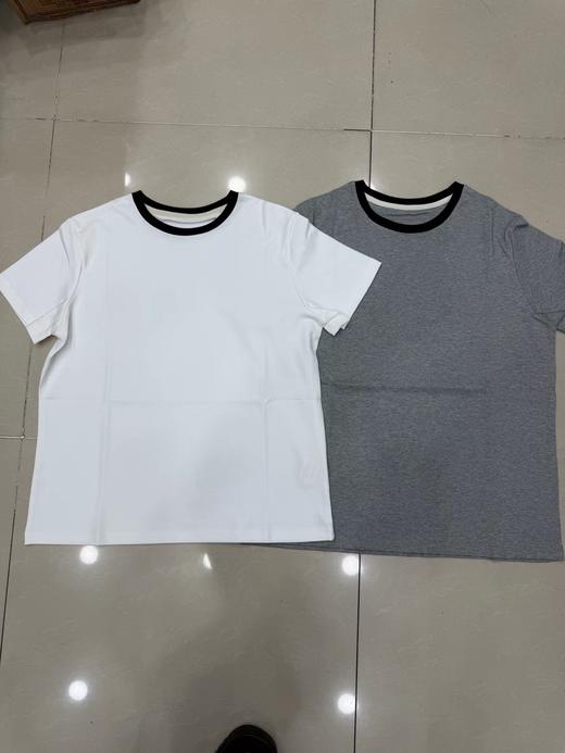 F0318113女装2026春季新款棉针织布T恤撞色圆领休闲短袖 商品图0