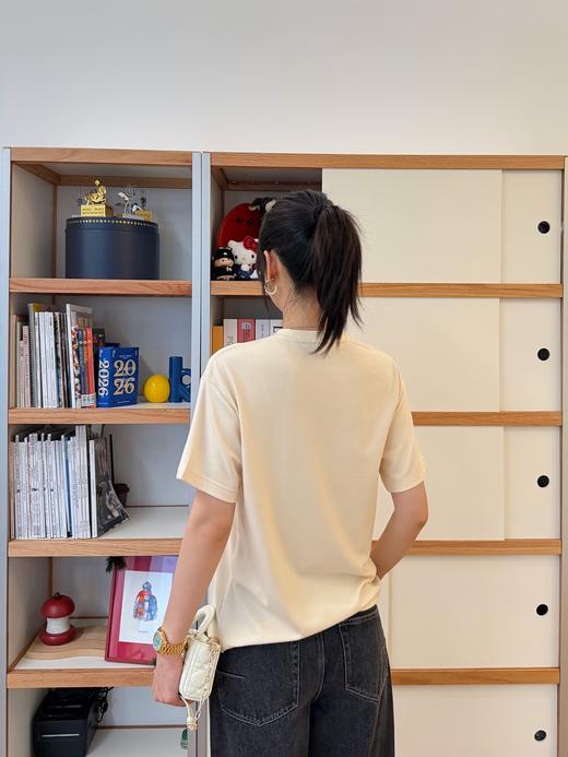 迪奥米色棉质刺绣短袖T恤（XK） 商品图5