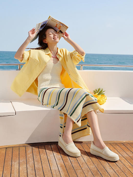 PANSY盼喜大网眼透气飞织渔夫鞋一脚蹬休闲鞋女2026新款---4360 商品图1