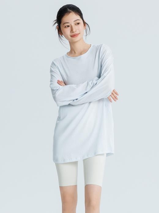 春夏新品瑜伽服女运动宽松长袖透气轻薄健身服套头T恤 000MTTP1046 商品图2