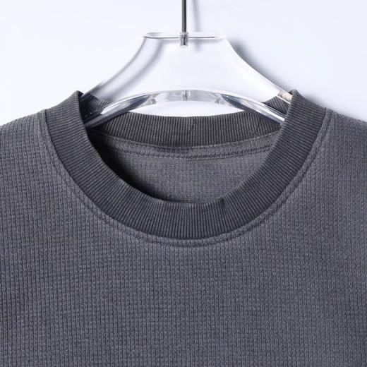 SDSA男装2026新款高贵轻奢时尚复古磨毛圆领短袖T恤百搭宽松上衣 商品图1