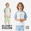英氏男童家居服夏季新款水蓝短袖短裤套装儿童居家服两件套 商品缩略图4
