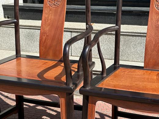 红桥红  家具严选  缅甸花梨（大果紫檀）【紫光檀 宝蕴楼扇形 南官帽椅 】 商品图7