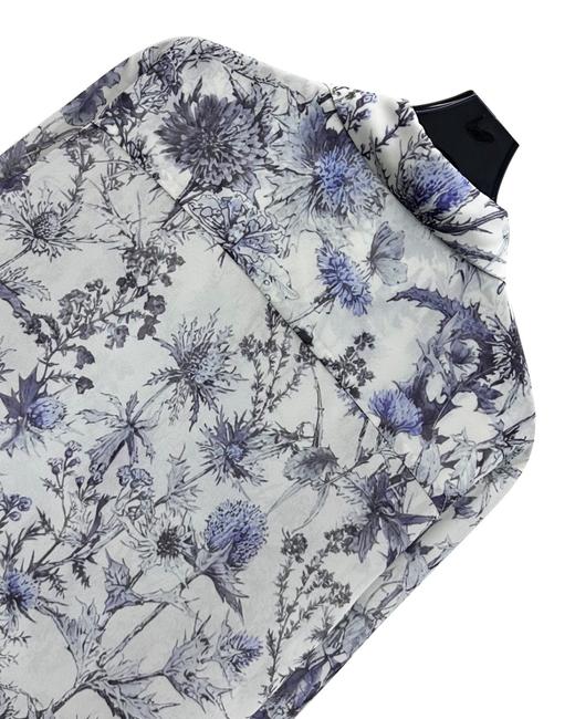 女款绸质印花长袖衬衫 可配套装ba010 商品图2