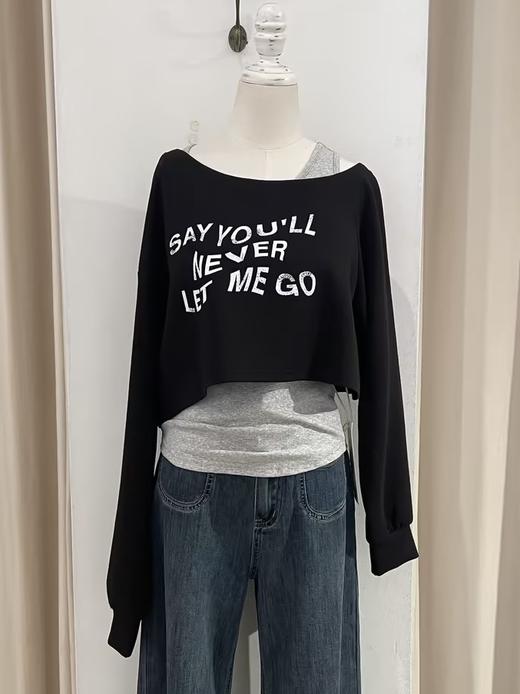 【门店同款】ENJOY秋季“光阴序语”叠穿三件套露肩上衣 164698767 商品图0