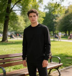 【经典高圆领 必备外穿卫衣】SCHIESSER 德国舒雅男士100%棉200G 中厚圆领打底外穿卫衣39/26182U