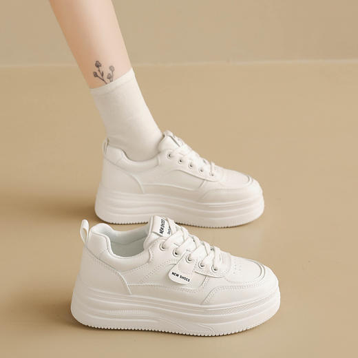 春款厚底小白鞋，跟高5.5cm左右，透气不闷脚【G】 商品图7