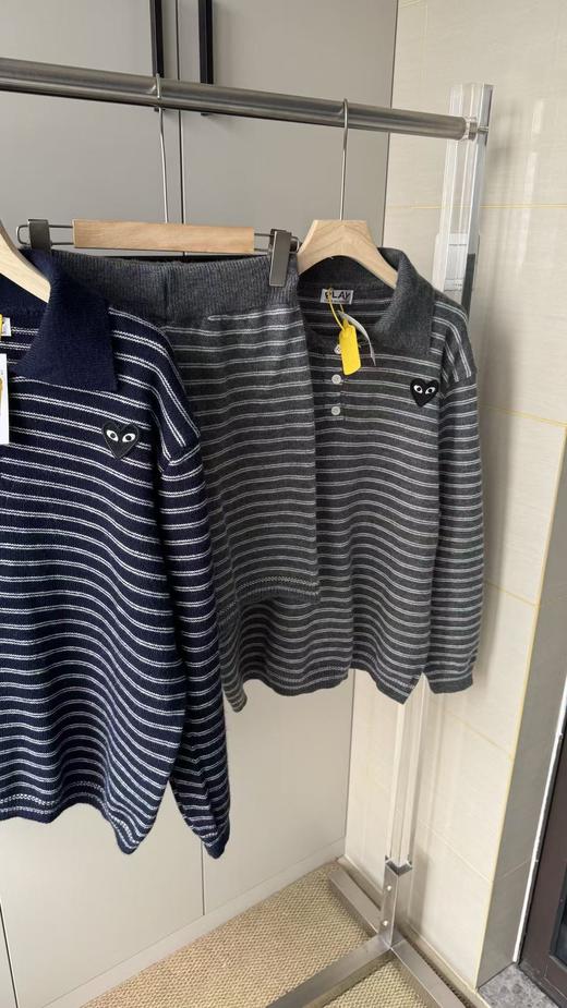 【9hd1】通勤风女士时尚条纹针织休闲套装！！ 商品图1