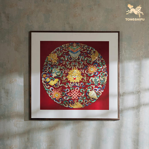 铜师傅 手工錾刻 铜雕画《吉祥八宝》玄关沙发背景墙中式装饰挂画 商品图1