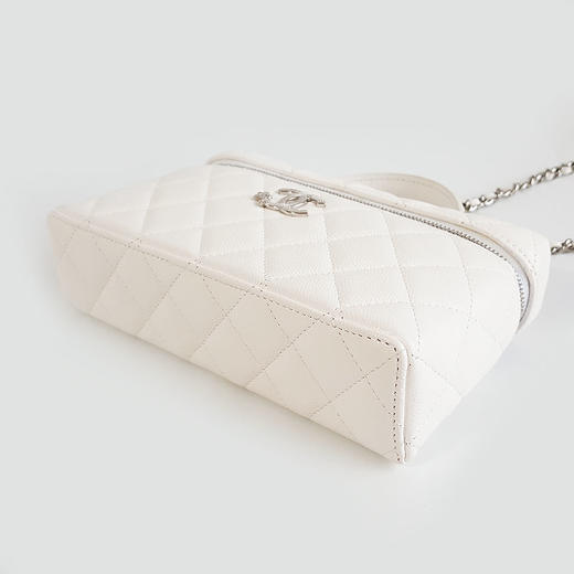 【闲置】CHANEL香奈儿AP4854 B21489 1060125B白色银扣荔枝牛皮星星LP盒子包手提单肩包女士160326AK30 商品图7