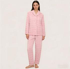 【法兰绒】SCHIESSER德国舒雅女士冬季必备剪花法兰绒厚款家居套装320g 31/26933H 尺码S-XXL