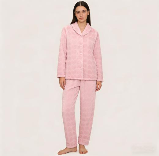 【法兰绒】SCHIESSER德国舒雅女士冬季必备剪花法兰绒厚款家居套装320g 31/26933H 尺码S-XXL 商品图0