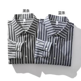 美式复古水洗棉口袋衬衫春秋款男士工装衬衣宽松日系翻领衬衣外套