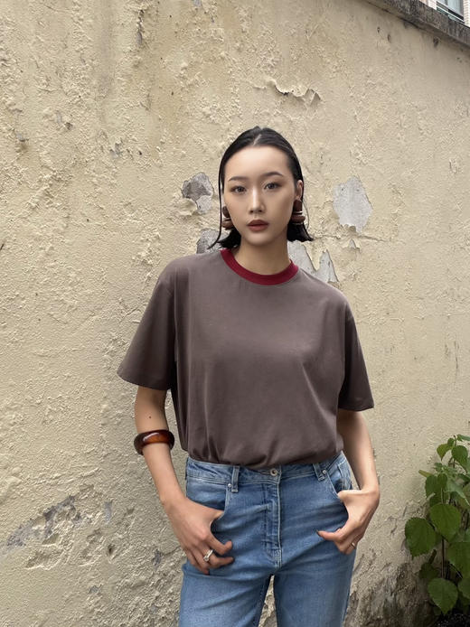 【撞色丝麻】噢蜜ooomeooo红领防晒凉感丝麻T 商品图13