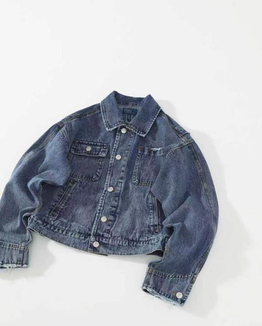 F031885美式复古百搭纯棉牛仔布男女同款牛仔外套夹克 商品图1