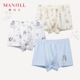 【3条装】熳洁儿 男童内裤车缝平角内裤印花商场同款26202701
