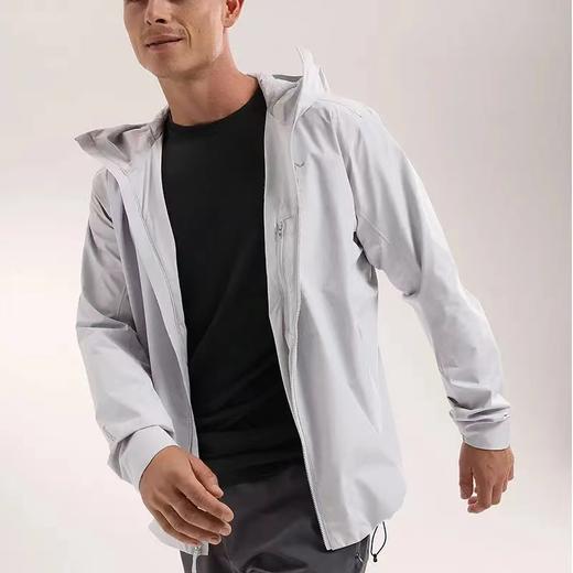 F031808男女情侣款春季户外防风休闲功能性薄款软壳梭织压胶连帽外套 商品图6