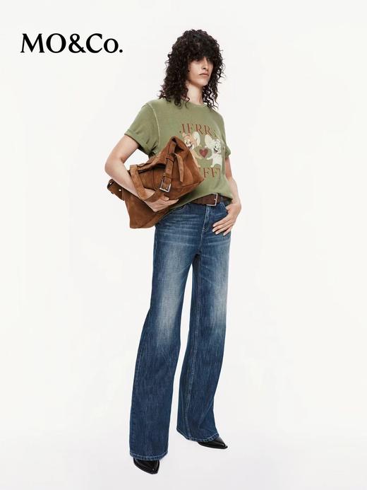 F0318114新品猫和老鼠联名系列斑驳洗旧棉质短袖T恤 商品图9