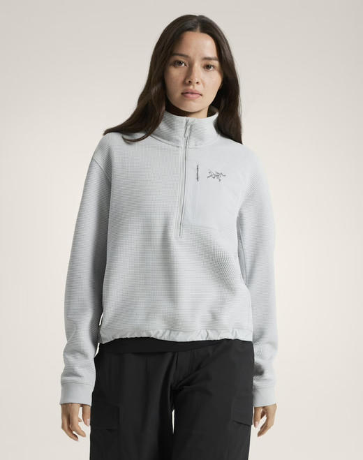 鸟家Olera Zip Neck女款华夫格银离子半拉链卫衣3.12 商品图2