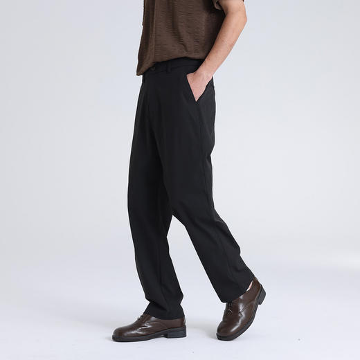 GXG男装【轻薄透气】26夏季简约百搭亲肤舒适宽松直筒男式休闲裤K&C 商品图1