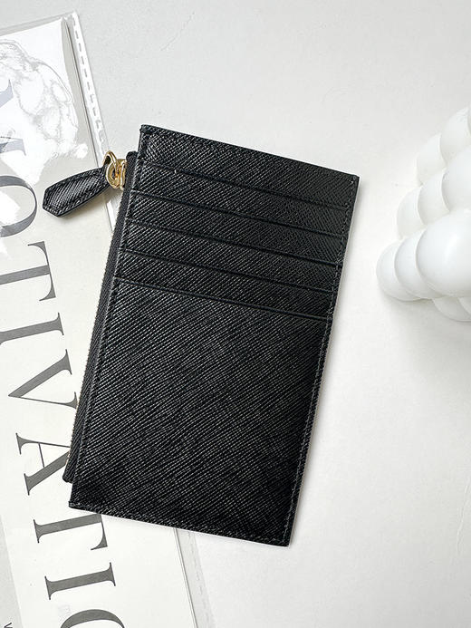 THS-无 P家 经典优雅十字纹Saffiano 皮革卡包 2色 CQ1431 商品图7