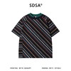 26T186SDSA男装2026新款高贵轻奢复古撞色斜纹短袖T恤拼接领口百搭时尚 商品缩略图1