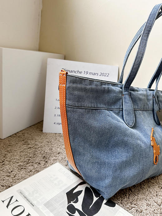 THS-无 RL马球家  春季出行搭子 在售款牛仔托特包 CQ1432 商品图3