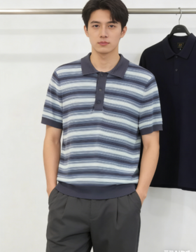 G2000男装SS26商场新款【BLACK】【桑蚕丝混纺/可机洗】舒适短袖POLO衫61471038