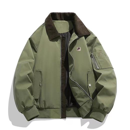 F031875复古假两件春秋新款男女户外运动休闲翻领夹克外套 商品图4