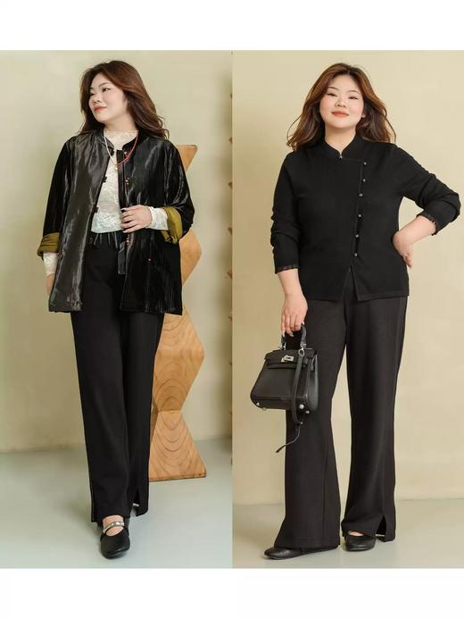 【断码福利-群内专享💫】【抽绳宽松直筒裤】女大码女装气质百搭休闲裤秋 商品图3