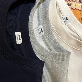 去韩国的订单，sp* 纯元，26早春官网最新款，三色基础款美式植绒字母宽松休闲圆领卫衣～