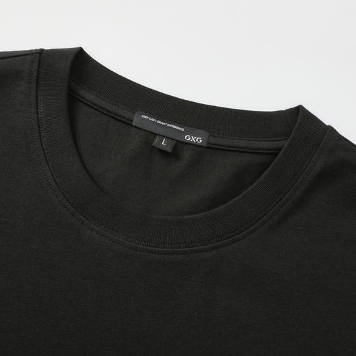 GXG男装【凉感透气】26夏季复古潮流字母建筑圆领休闲男式短袖T恤K&C 商品图3