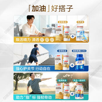 汤臣倍健金装鱼油60粒*3瓶 96%高纯度深海鱼油omega3鱼油+epa+dha 商品图3