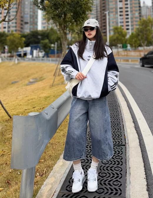 F031844春季新款拉链立撞色拼接领半高领运动套头长袖卫衣 商品图7