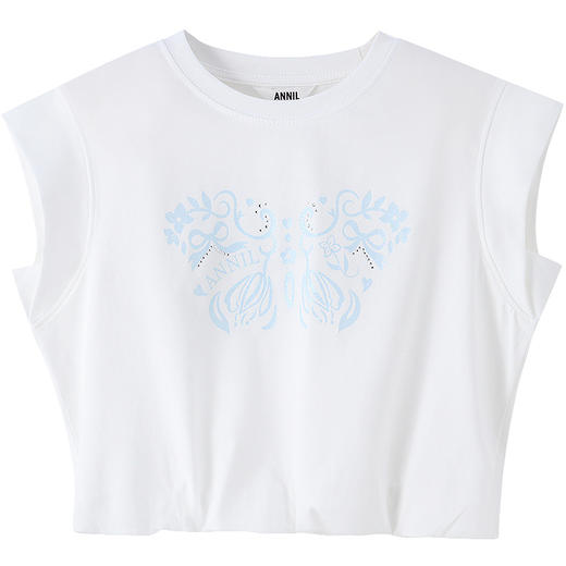 女童圆领短袖针织衫夏季新款安奈儿童装EG621620 商品图5