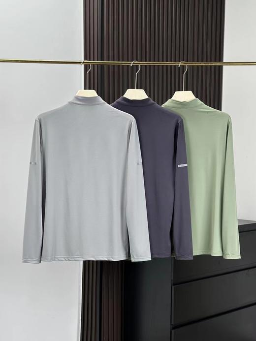 F031854春季跑步运动速干透气紧身立领开链长袖T恤 商品图1