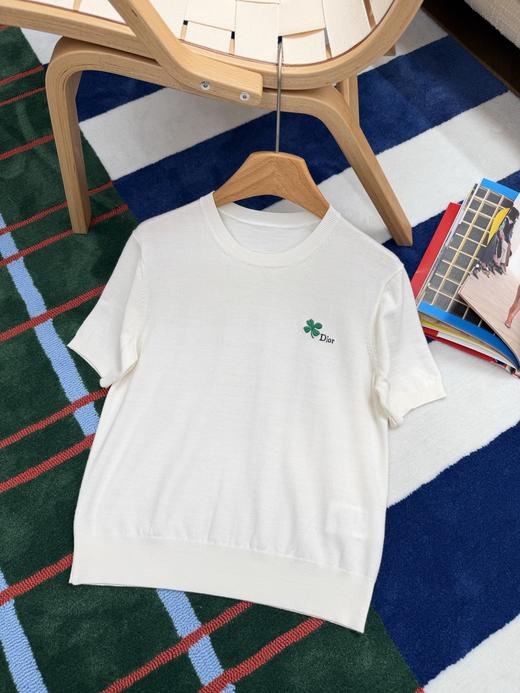 迪奥 26Ss最新款白色针织短袖 商品图8